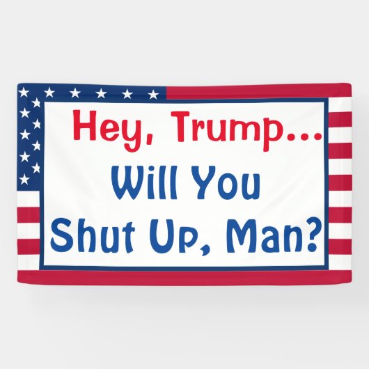 Trump, hou je kop, Man? Biden Quote Spandoek (Horizontaal)