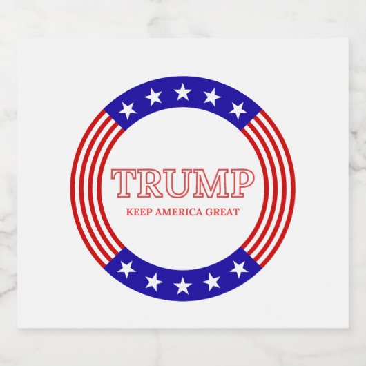 Trump houdt Amerika simpel Sparkling Wijnetiket (Enkel label)
