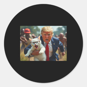 Trump houdt kat Stem Trump huisdieren Voor Trump S Ronde Sticker