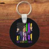 Trump houdt Mardi Gras geweldig Sleutelhanger (Voorkant)