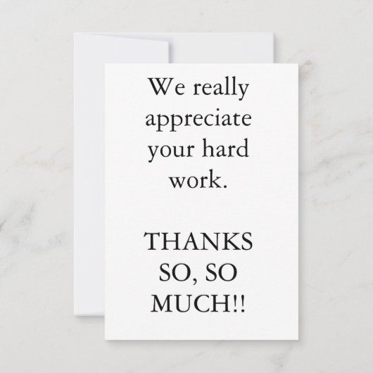 Trump houdt van blanken. bedankkaart (Achterkant)