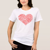 Trump houdt van Heart Word Cloud Art Tri-Blend Shirt (Voorkant)