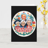 Trump houdt van oma's Oma Moederdag Kaart (Gele Bloem)