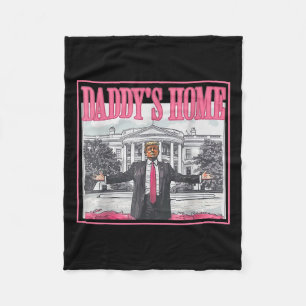 Trump houdt zijn handen wijd open voor het huis va fleece deken