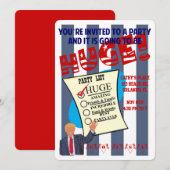 Trump HUGE Celebration Cocktail Party Invitation Kaart (Voorkant / Achterkant)