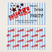 Trump HUGE Celebration Party Drink Ticket Vouchers Visitekaartje (Voorkant /achterkant)