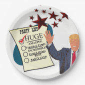 Trump HUGE Milestone Celebration Party Papieren Bordje (Voorkant)