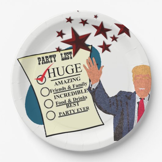 Trump HUGE Milestone Celebration Party Papieren Bordje (Voorkant)