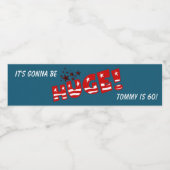 Trump HUGE Party Celebration Birthday Party Waterfles Etiket (Enkel label)