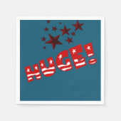 Trump HUGE Party Celebration Blue Cocktail Napkins Servetten (Voorkant)