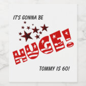 Trump HUGE Party Celebration Party Wijn Etiket (Enkel label)