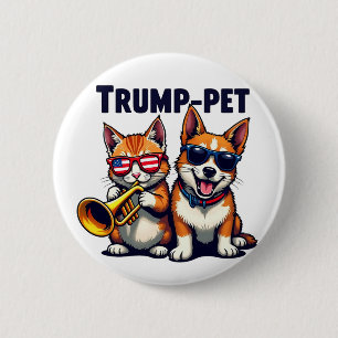 Trump huisdier Trump Maak Onze Huisdieren Veilig T Ronde Button 5,7 Cm