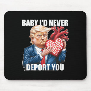 Trump Humor Baby I zou je nooit uitzetten Muismat