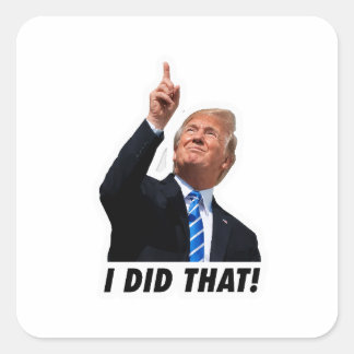 Trump I Did That - Anti Trump Vierkante Sticker