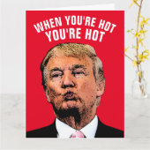 TRUMP I HOTTIE GIGANTISCHE WENSKAARTEN KAART (Gele Bloem)