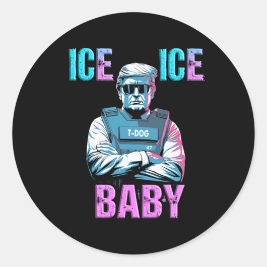 Trump Ice Ba1 Ronde Sticker (Voorkant)