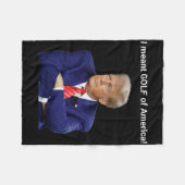 Trump Ik Bedoelde Golf Van Amerika! Fleece Deken (Voorkant (Horizontaal))