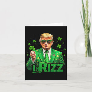 Trump Ik ben Rizz St Patricks Day Lucky Shamrock I Kaart