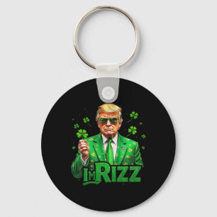 Trump Ik ben Rizz St Patricks Day Lucky Shamrock I Sleutelhanger