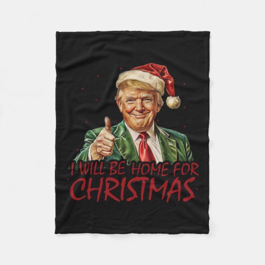 Trump: ik ben thuis voor de kerst fleece deken (Voorkant)