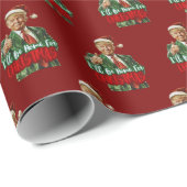 Trump: ik ben thuis voor de kerst | Trump Gift Cadeaupapier (Rol Hoek)