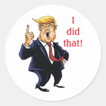Trump ik deed die sticker