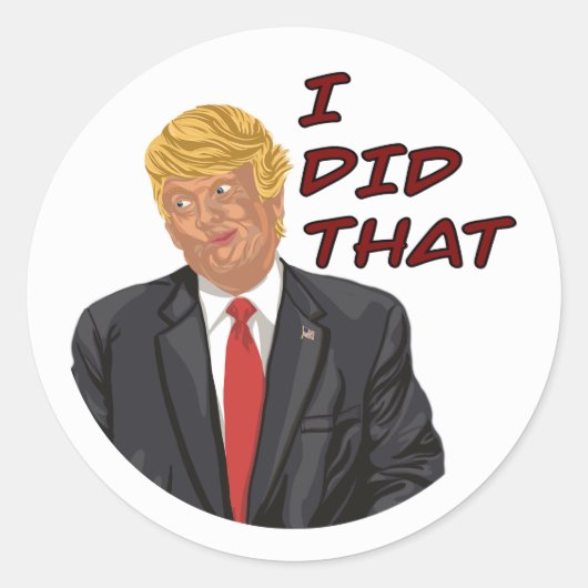 Trump, ik heb dat eierschalen Sticker gedaan (Voorkant)