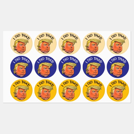 Trump: "Ik heb dat gedaan" Waterdichte Stickers (Vel)