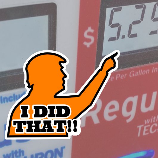 Trump: "IK HEB HET GEDAAN!" Silhouet Sinaasappel V Sticker