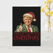 Trump Ik kom met Kerstmis thuis Kaart (Gele Bloem)