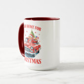 Trump Ik kom met Kerstmis thuis Mok (Voorkant links)