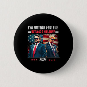Trump, ik stem op de vogelvrije en heuvelmens Trum Ronde Button 5,7 Cm