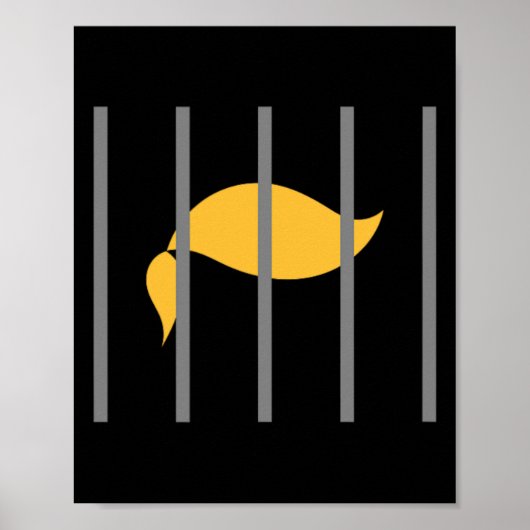 Trump Impeach Anti-Trump Achter Bars Poster (Voorkant)