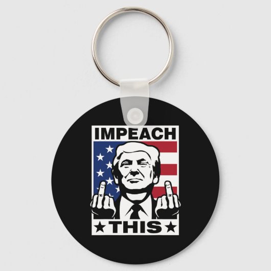 Trump Impeach Dit Usa Vingers Grappig Sleutelhanger (Voorkant)