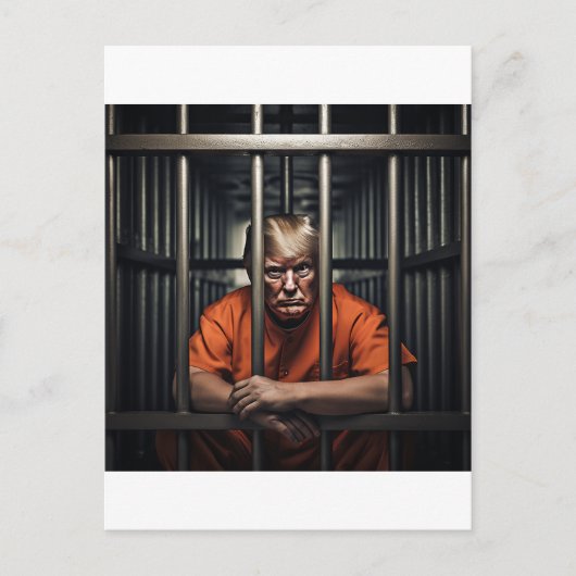 Trump in de gevangenis briefkaart (Voorkant)
