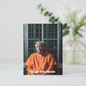Trump in de gevangenis Briefkaart Trump voor gevan (Staand voorkant)
