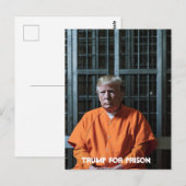 Trump in de gevangenis Briefkaart Trump voor gevan (Voorkant / Achterkant)