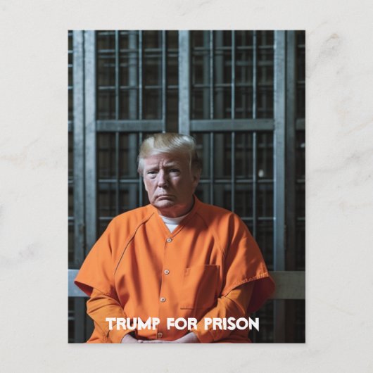 Trump in de gevangenis Briefkaart Trump voor gevan (Voorkant)