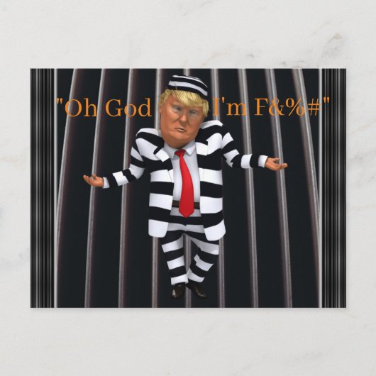 Trump in de gevangenis Draag Briefkaart (Voorkant)