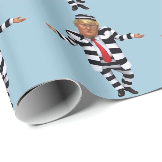 Trump in de gevangenis Draag Cadeaupapier (Rol Hoek)