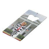 Trump in de gevangenis Draag Creditkaart Flessenopener (Achterkant Gekanteld)