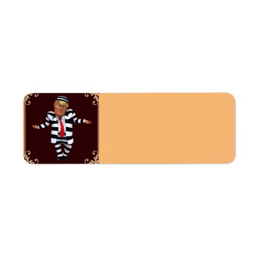 Trump in de gevangenis Draag het label Retouradres (Voorkant)