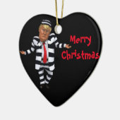 Trump in de gevangenis Draag Keramisch Ornament (Links)