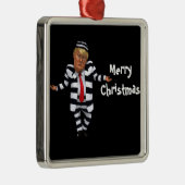 Trump in de gevangenis Draag Metalen Ornament (Rechts)