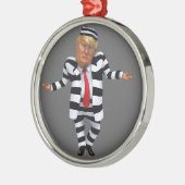 Trump in de gevangenis Draag Metalen Ornament (Links)