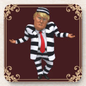 Trump in de gevangenis Draag Onderzetter (Voorkant)