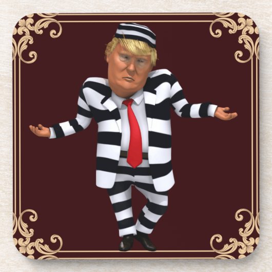 Trump in de gevangenis Draag Onderzetter (Voorkant)