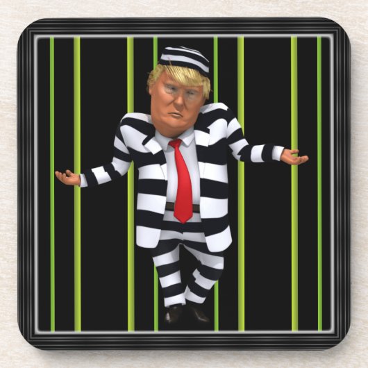 Trump in de gevangenis Draag Onderzetter (Voorkant)