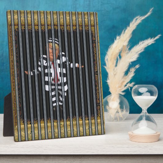 Trump in de gevangenis Draag Plaque Fotoplaat (Zijkant)