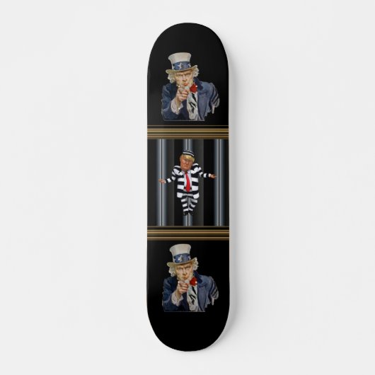 Trump in de gevangenis Draag Skateboard (Voorkant)
